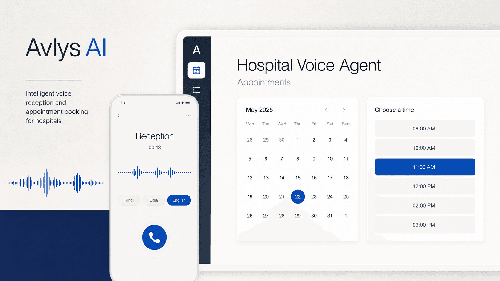 Hospital Voice Agent case study visual