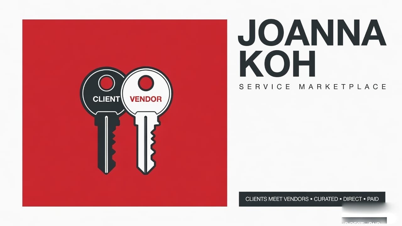 Joanna Koh - Client-Vendor Service Platform case study visual