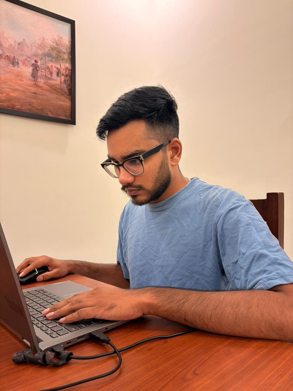 An Avlys team member working from the office